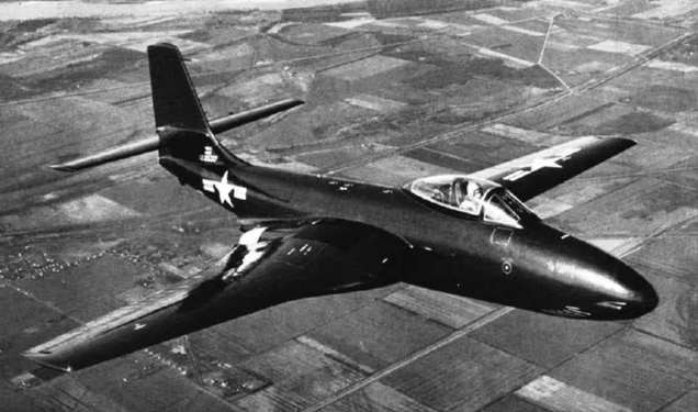 An early production model F2H-1 Banshee